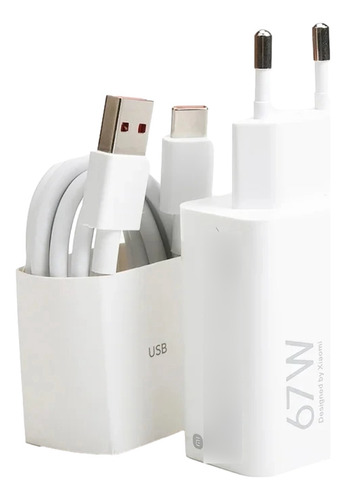 Cargador Xiaomi 67w Original Super Rápido + Cable Usb-c 6a