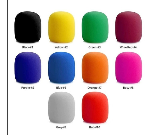 5 Esponjas Colores Acusticas Anti Pop Para Microfono