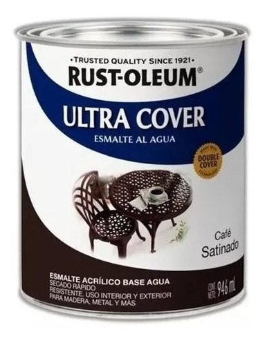 Esmalte Al Agua Ultra Cover Rust Oleum X 946 Ml