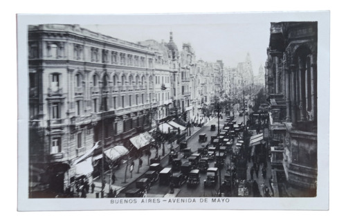 Buenos Aires Avenida De Mayo Foto Postal Rius