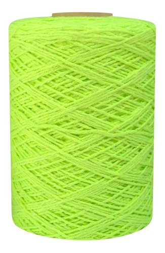 Linha De Crochê Bocazul 6 Fios 1 Kg Colorido 100% Algodão Cor Verde Neon