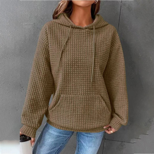 A Sudadera Casual Con Capucha Para Mujer
