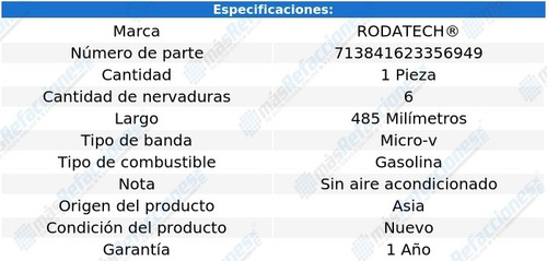 Banda Accesorios Micro-v Ford Aerostar V6 2.8l S/aa 86