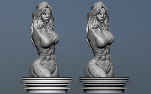 Busto She Hulk Y She Hulk Fantastic Four Mode- Escultura