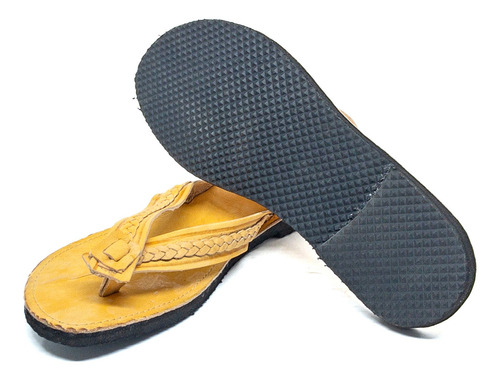 Imagem 3 de 3 de Sandália Chinelo Couro Artesanal Nordestina Rasteira