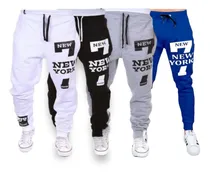 Comprar Kit 4 Calças Masculina Jogger Moletom New York Slim Academia