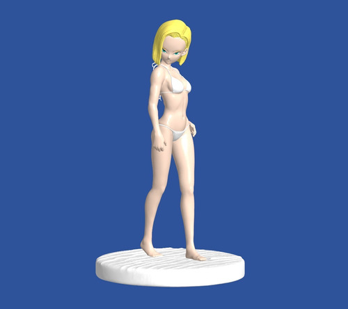 Archivo Stl Impresión 3d - Dragon Ball Android 18 Bikini Sls