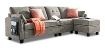 Comprar Sala Celeste Lino Gris Izquierda 3pzs Sofa Sillon Sala