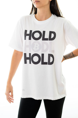 Remera De Bitcoin Hold Criptomonedas Unisex (100% Algodón)