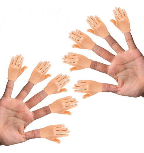 Tiny Hands (high Five) Paquete De 6 - Mini Marioneta De Man.
