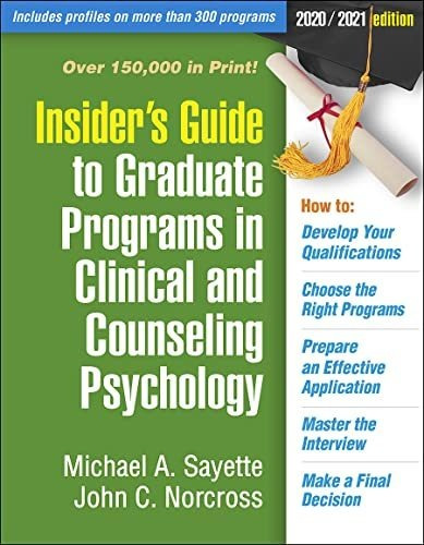 Book : Insiders Guide To Graduate Programs In Clinical And.