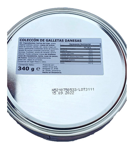 Imagen 2 de 2 de Lata Galletas Royal Dansk Danesas Danish Cookie Collect 340g