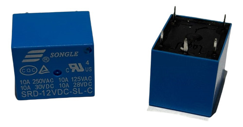Kit 2 Rele 12v 10a 5 Pinos 1 Contato Na/nf P/ Sirene Alarme