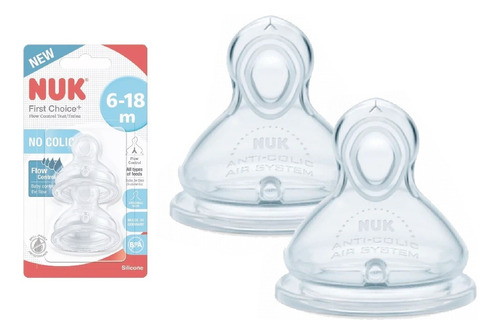 Nuk Tetinas First Choice + Bebe 6 A 18 Meses Anticolicos