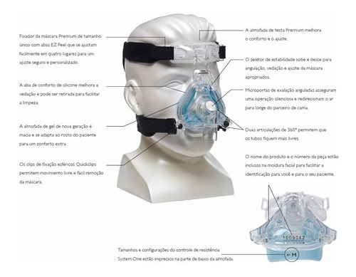 Máscara Nasal Comfortgelblue Philips Respironics Original+nf