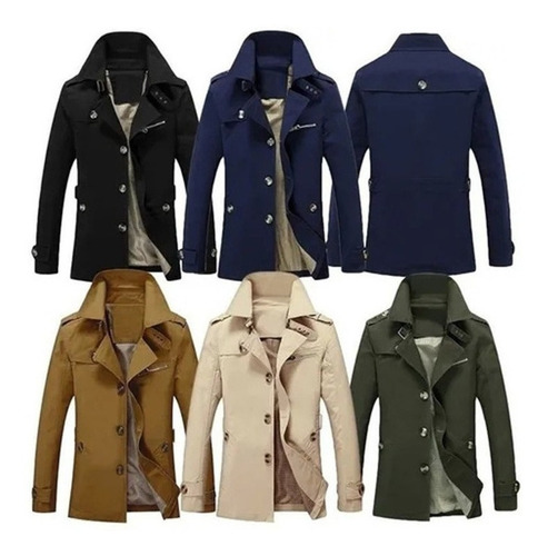 Gabardina De Moda Para Hombre Chamarras Cortavientos De Otoñ