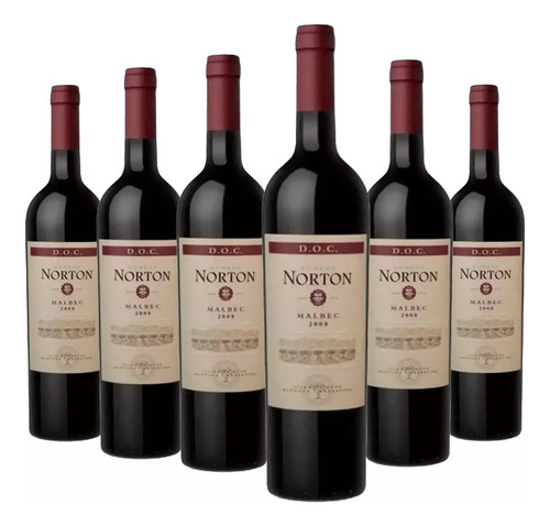 Vino Tinto D.o.c Bodega Norton Malbec Doc Mendoza 750ml X 6
