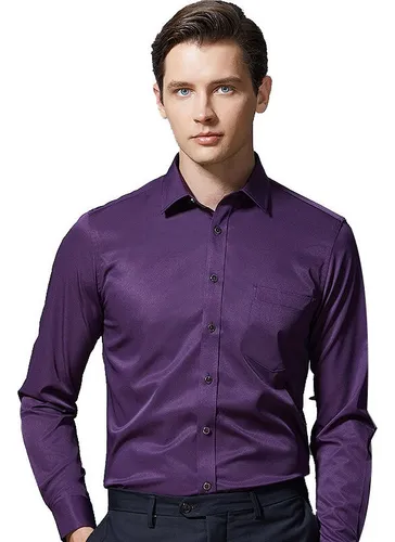 Camisas moradas para hombre on sale