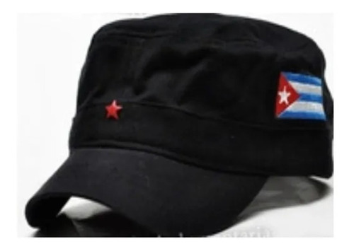 Gorra Visera Corta Negra Bandera Cuba Che Kepi Maradona