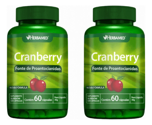 Kit Cranberry C/120 Cáps - Herbamed Sem Sabor
