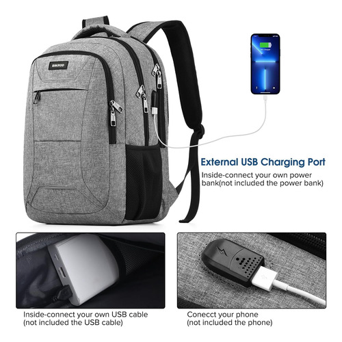 Mochila Bikrod Para Portátil De 17 Pulgadas Para Hombre Y Mu