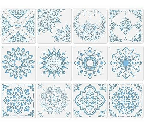 12 Pcs 12x12inch Prosperidad Mandala Muebles De Pared D...