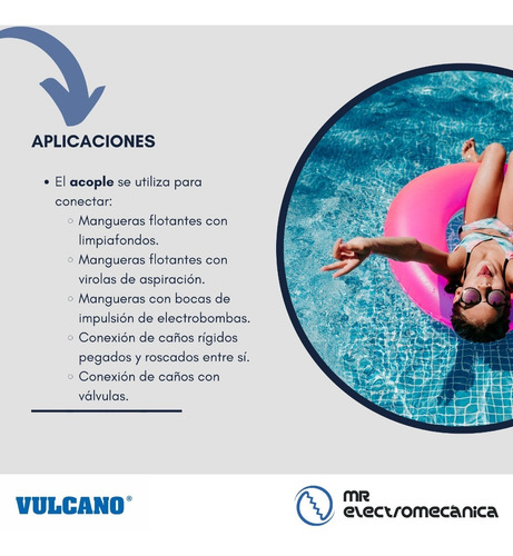 Imagen 5 de 10 de Skimmer Vulcano 20cm. Pileta Hormigon + Kit Accesorios
