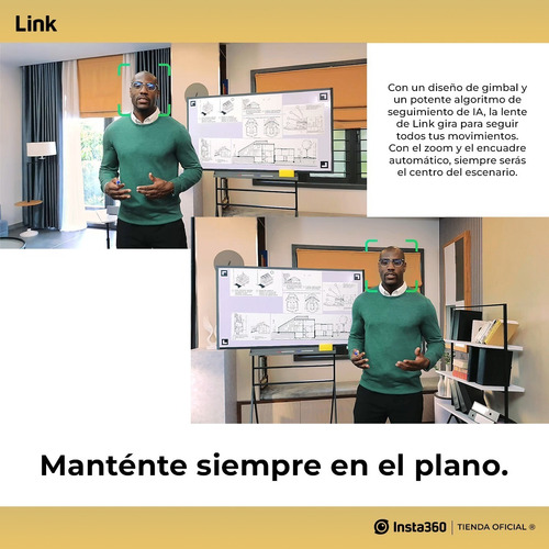 Imagen 8 de 9 de Cámara Web Insta360 Link 4k 60fps Webcam Tienda Oficial