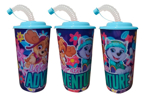 50 Vasos Dulceros Lenticulares (3d) Fiesta Paw Patrol