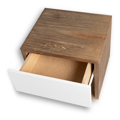 Imagen 9 de 10 de Mesa Mesita Luz Flotante Con Cajon Corredera Metal Vintage
