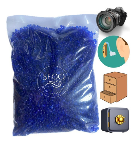 Silica Gel Azul - 1 Kg (4 A 8 Mm) Sp - Menor Frete