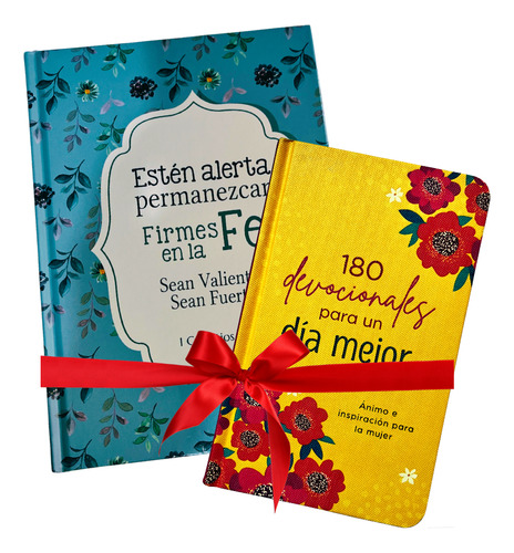 Diario Con Frase Crisriana Y 180 Devocionales Pack 2 Piezas Azul Acero