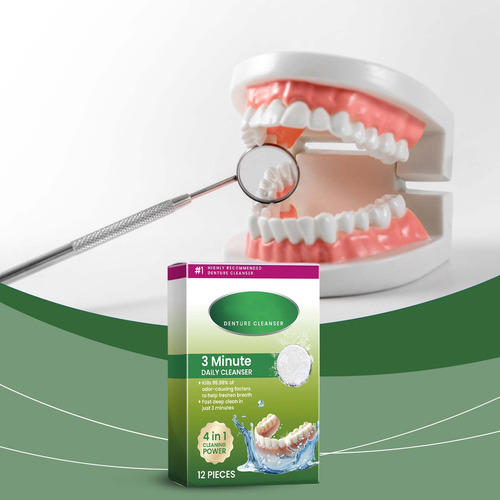 Limpiador Tópico Para Dentaduras, 12 Unidades