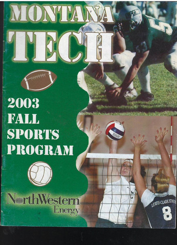 Revista Futbol Americano Colegial 2003 Montana Tech