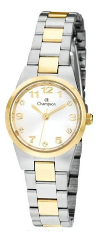 Relógio Champion Prata E Dourado Pequeno Ch26846s