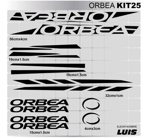 Orbea Kit25 Sticker Calcomania Para Cuadro De Bicicleta Bici