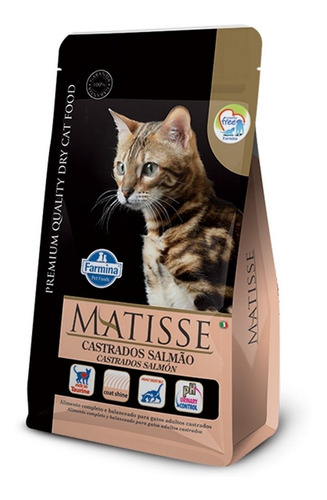 Ração Para Gatos Castrados Sabor Salmão 2kg Matisse