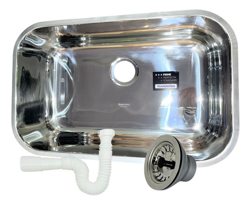 Kit Cuba Inox Tramontina 56x34x17 Alto Brilho Com Válvula