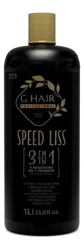 G.hair Escova Progressiva Profissional Speed Liss 3 Em 1 1 L
