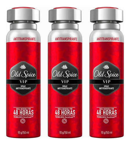 Pack X3 Desodorante Spray Old Spice Vip 150ml