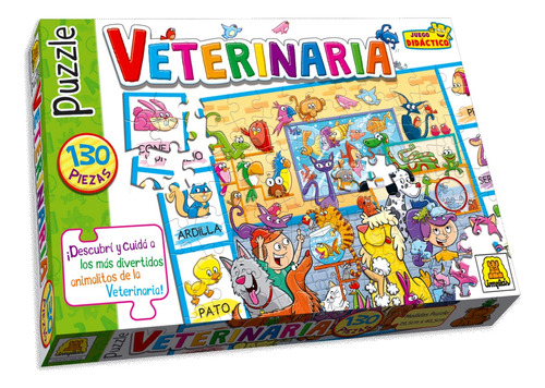 Puzzle Rompecabezas Veterinaria Animales 130 Piezas Implás