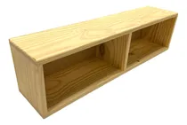 Comprar Repisa  Estanteria Cubo De Pino X 2 Espacios De 20x90 Cm