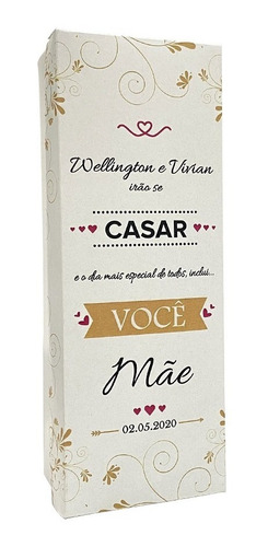Imagem 6 de 7 de 1 Individual Convite Lembrança Pai Mãe + Taça Vidro