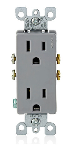 Contacto Duplex Decora 5325-gy Leviton 