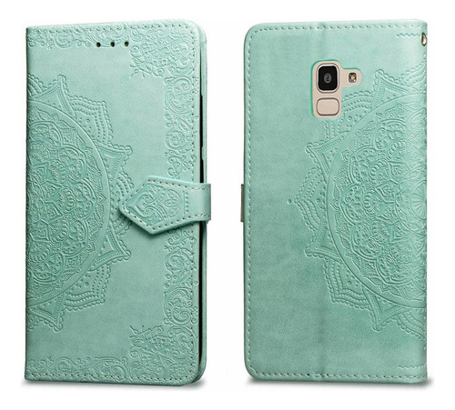 Funda Tipo Cartera De Cuero Sd60 Para Samsung Galaxy J6/on6