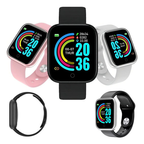 Smartwatch Reloj Inteligente Smart Band Bluetooth Bracelet Gym Running Silicona Negro Deportivo