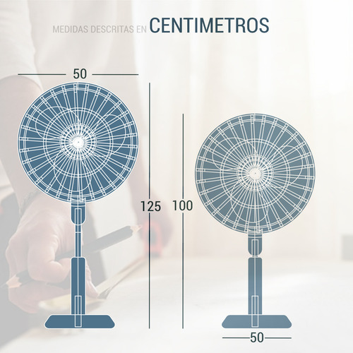 Ventilador 3 En 1 Pie, Piso O Pared 3 Aspas De Aluminio 65w 45.72 Cm 127v/60hz/65w Negro Metal Aluminio 3