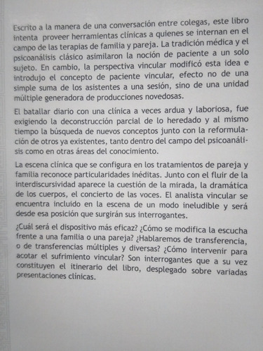 Imagen 2 de 4 de Familias Parejas Analistas La Escena Clinica - Gomel -LG-