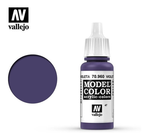 Imagen 1 de 4 de Vallejo 70960 Model Color Violeta Acrílico Al Agua La Plata 