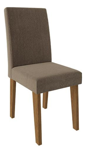 Comedor Lorenzi 6 Personas Color Blanco/nogal Con Detalle